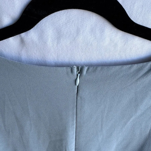 Dusty Blue Sleeveless Ruffle Hem Romper - Fits like 12/14 - Picture 6 of 8